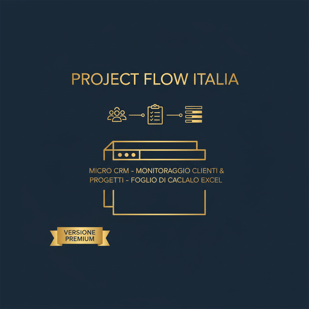 Monitoraggio Clienti e Avanzamento Progetti Micro CRM — Foglio Excel